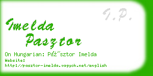 imelda pasztor business card